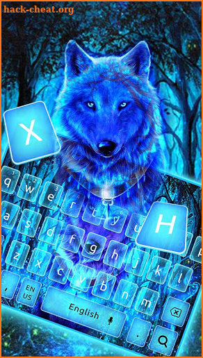 Neon Colorful Wolf Theme screenshot