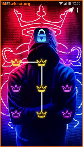 Neon Crown - App Lock Master Theme screenshot