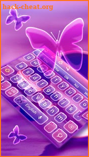 Neon Crystal Butterfly Keyboard screenshot