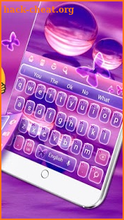 Neon Crystal Butterfly Keyboard screenshot