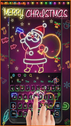 Neon Cute Christmas Keybooard screenshot