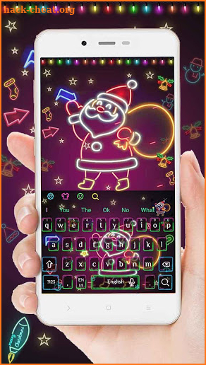 Neon Cute Christmas Keybooard screenshot