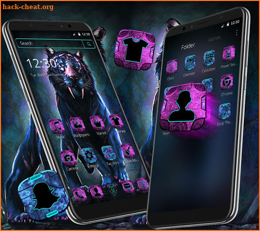 Neon Devil Tiger Theme 🐅 screenshot