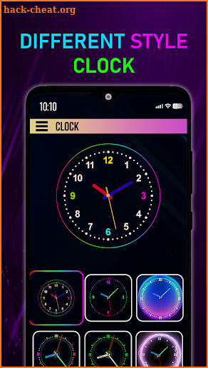 Neon Digital Clock Smart Watch screenshot