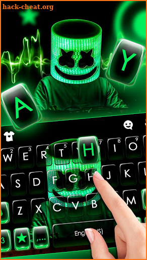 Neon Dj Cool Man Keyboard Theme screenshot