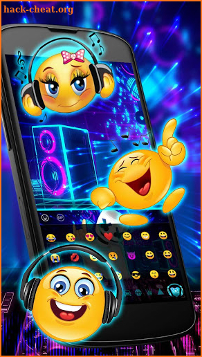 Neon DJ Music Keyboard Theme screenshot