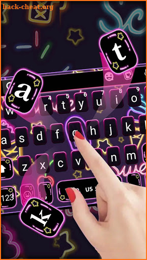 Neon Doodle Keyboard Theme screenshot