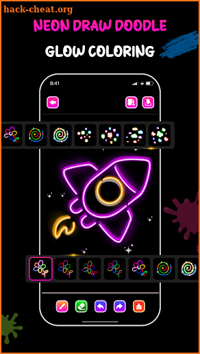 Neon Draw - Glow Doodle Art screenshot