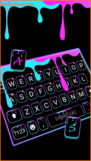 Neon Drips Keyboard Background screenshot