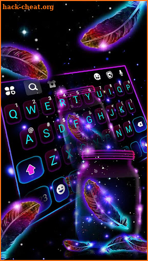 Neon Feathers Keyboard Theme screenshot