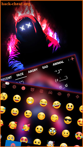 Neon Fire Maskman Themes screenshot