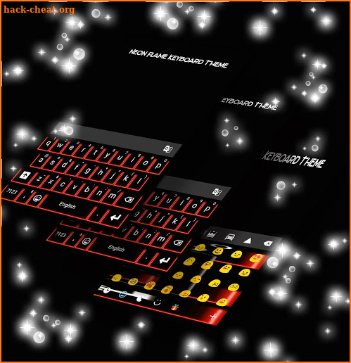 Neon Flame Keyboard Theme screenshot