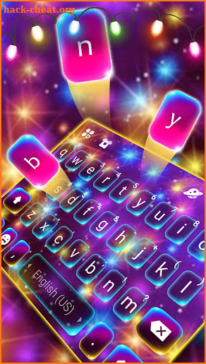 Neon Flash Color Lights Keyboard Theme screenshot
