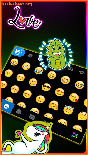 Neon Flash Keyboard Theme screenshot