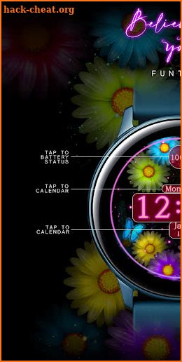 Neon Flower_Watchface screenshot
