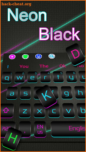 Neon Fluorescent Black keyboard screenshot
