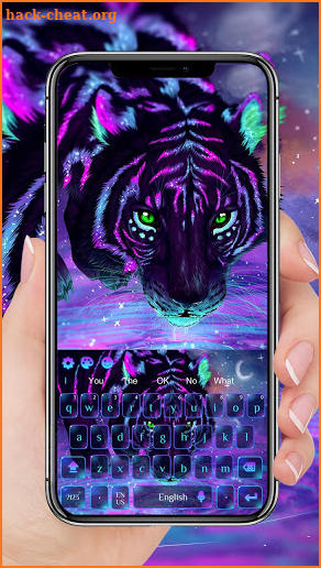 Neon Galaxy Tiger keyboard screenshot