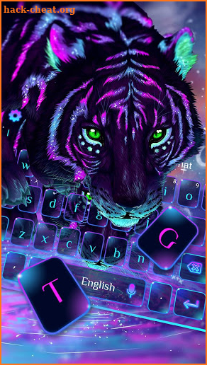 Neon Galaxy Tiger keyboard screenshot