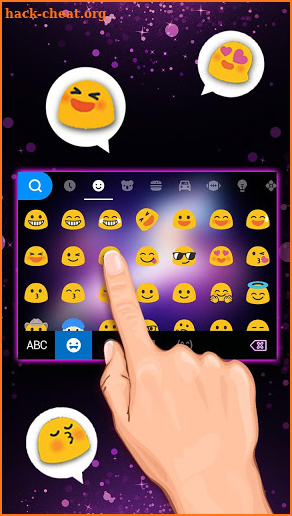 Neon Galaxy Unicorn Keyboard Theme screenshot