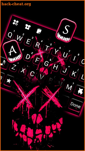 Neon Ghost Face Keyboard Background screenshot