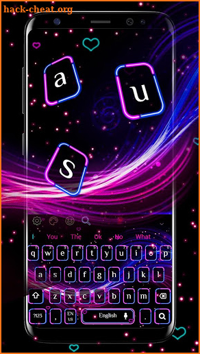 Neon Glisten Keyboard Theme screenshot