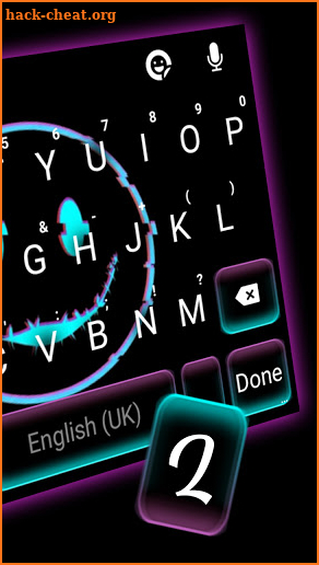 Neon Glitch Emoji Keyboard Background screenshot