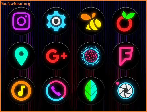 Neon Glow C - Icon Pack screenshot