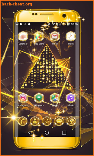 Neon Gold Launcher Theme screenshot