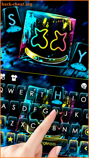 Neon Graffiti DJ Keyboard Theme screenshot