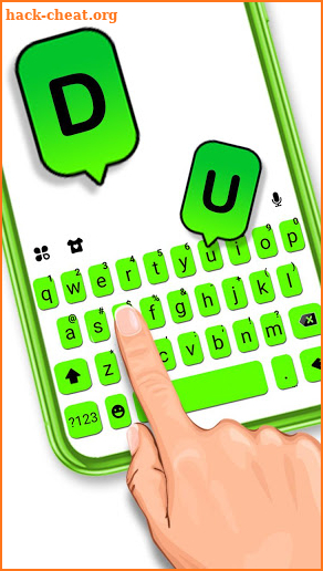 Neon Green Chat Keyboard Theme screenshot