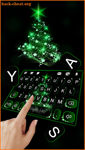 Neon Green Christmas Keyboard Background screenshot