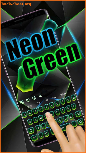 Neon Green Crystal Keyboard screenshot
