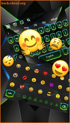 Neon Green Crystal Keyboard screenshot