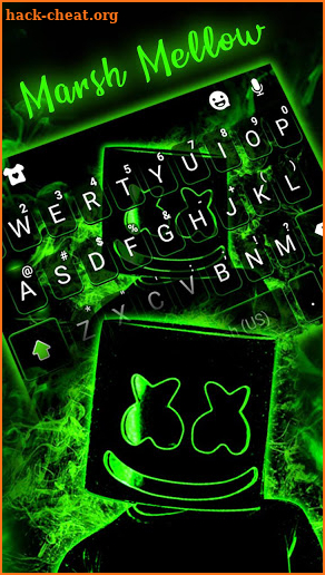 Neon Green DJ Keyboard Theme screenshot