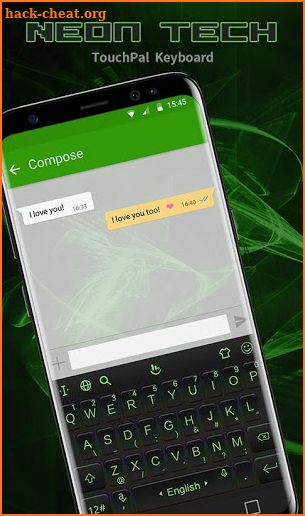 Neon Green Keyboard Theme screenshot