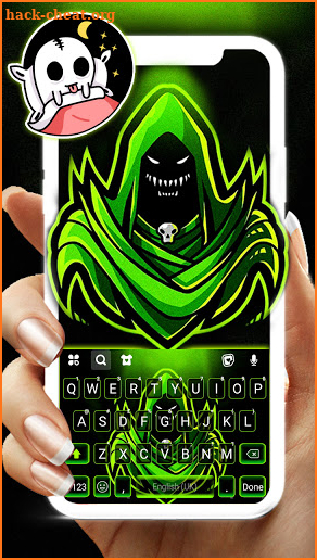 Neon Green Reaper Keyboard Background screenshot