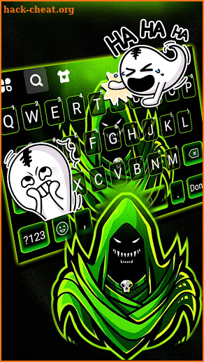 Neon Green Reaper Keyboard Background screenshot