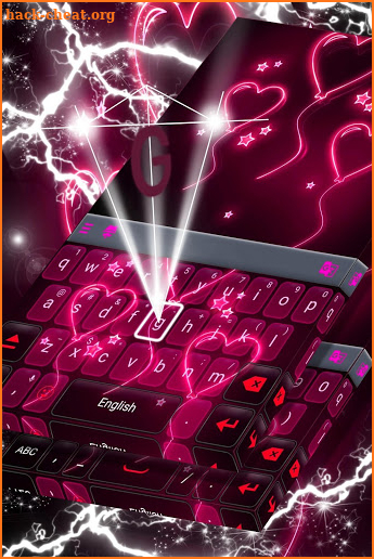 Neon Heart Keyboard screenshot