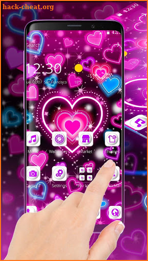 Neon Heart Launcher screenshot