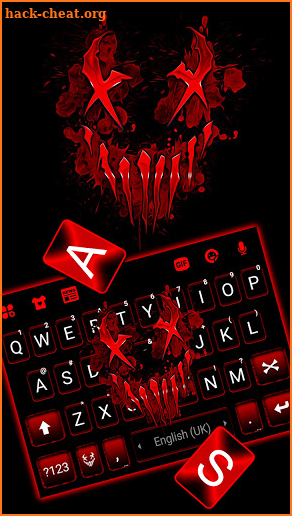 Neon Horror Mask Keyboard Background screenshot