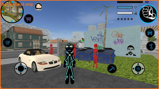 Neon Iron Stickman Rope Hero City Gangstar Mafia screenshot