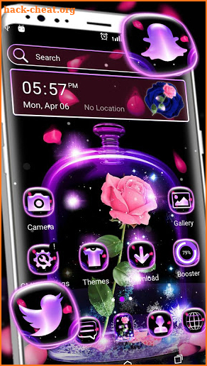 Neon Jar Rose Launcher Theme screenshot