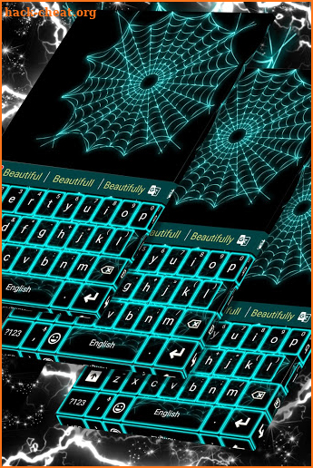 Neon Keypad Blue screenshot