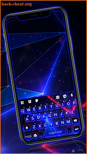 Neon Laser Lights Keyboard Background screenshot