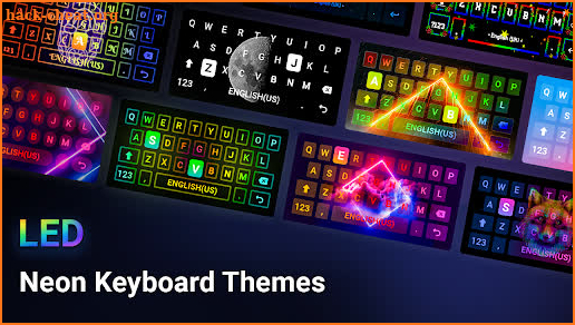 Neon LED Keyboard: RGB & Emoji screenshot