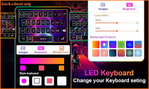 Neon LED Keyboard - RGB Lighting Colors screenshot