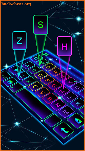 Neon Led Keyboard Theme screenshot