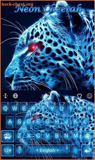 Neon Leopard Keyboard Theme screenshot