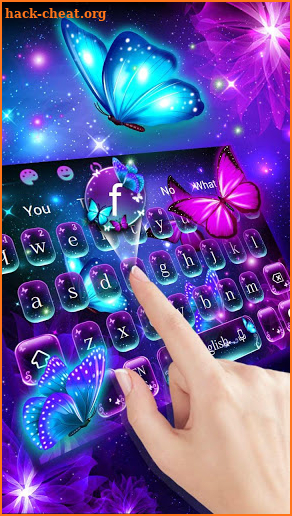 Neon Light Butterfly keyboard screenshot