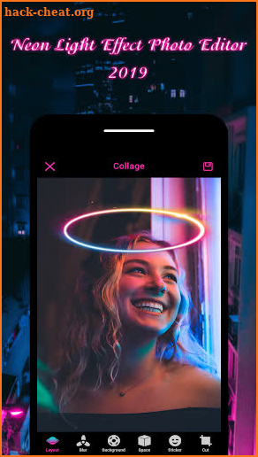 Neon Light Effect Photo Editor 2019 screenshot